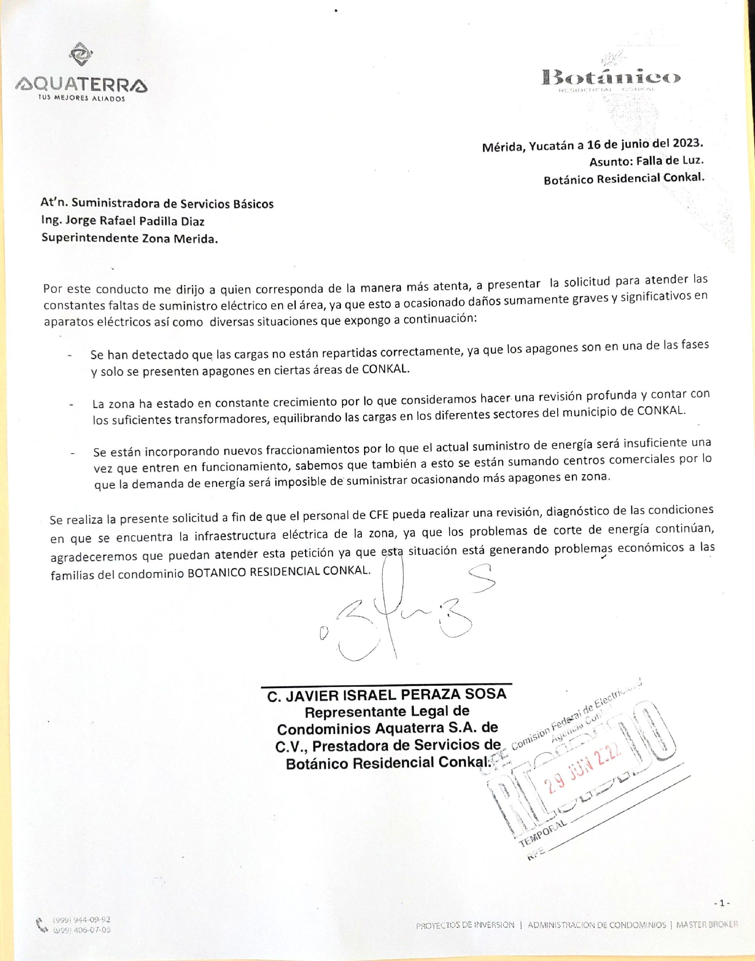 Carta CFE